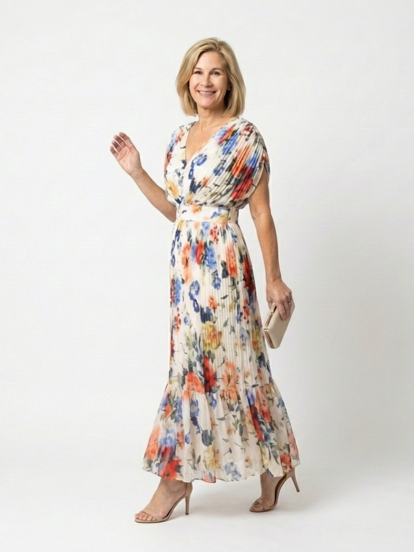 Mollie – Pleated Midi Dress