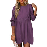 Luna – Casual Loose Fit Short Sleeve Mini Dress