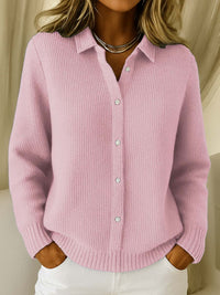 Lisa | Classic Knitted Button Cardigan Pink