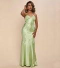 Rachel Satin Open Back Formal Dress