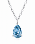 2.0ct Icy Blue D Teardrop Necklace