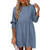 Luna – Casual Loose Fit Short Sleeve Mini Dress