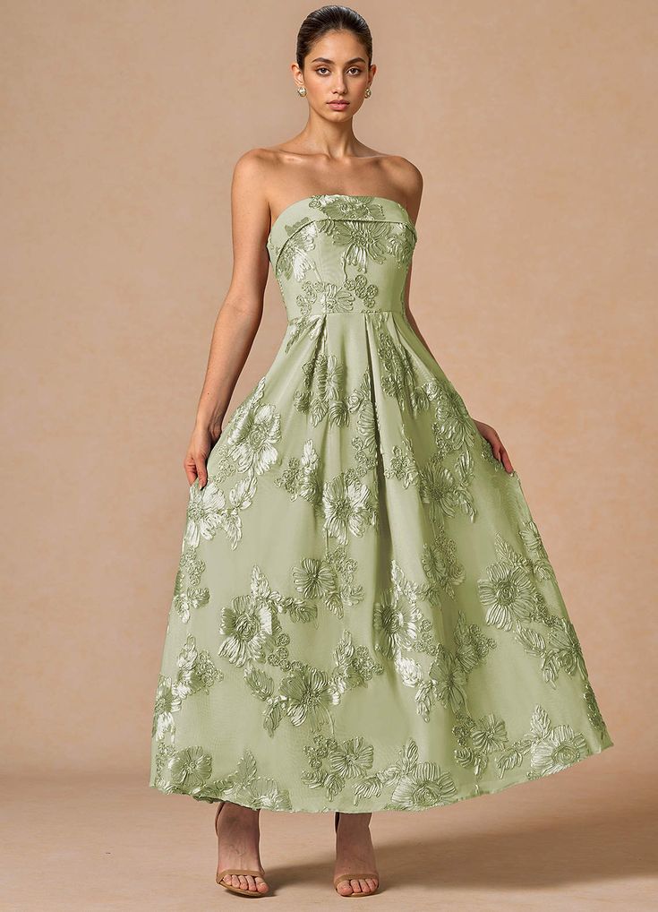 Evangeline Light Green Maxi Dress