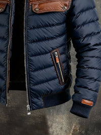 Kieran - Quilted Jacket with Leather Insets