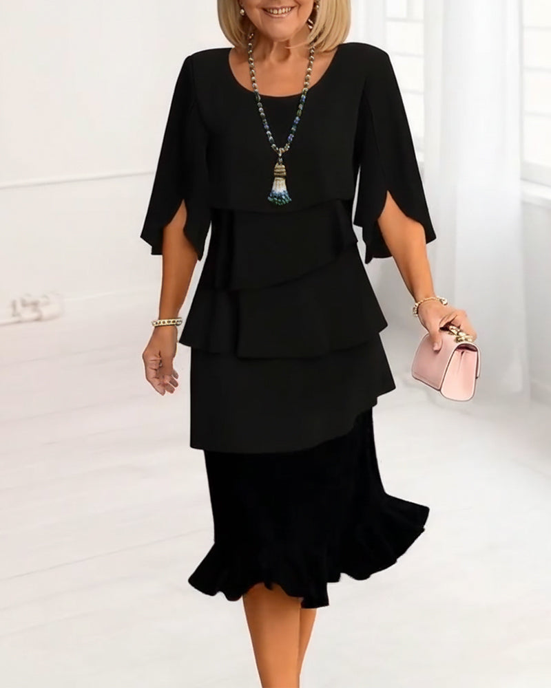 Eleri - Elegant Comfort Ruffle Dress