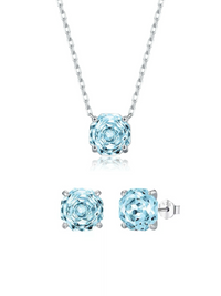Rose-Cut Blue D Necklace