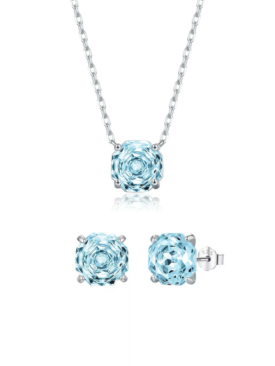 Rose-Cut Blue D Necklace