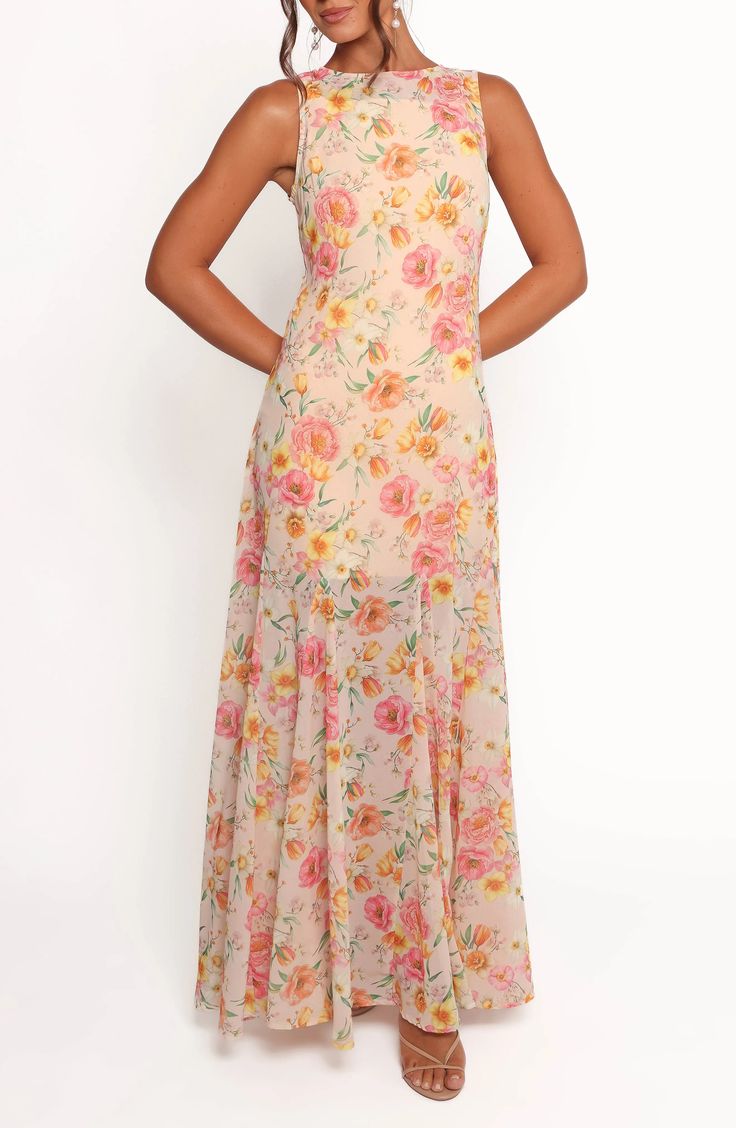 Keani Floral Sleeveless Maxi Dress (Women)