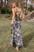 Lillee Tiered Maxi Dress Lavender Floral