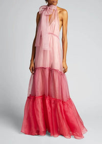 Custom Triple Shaded Organza Dress: Long Flared Prom Gown - Etsy
