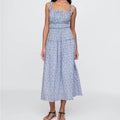 Floral Blue Maxi Dress