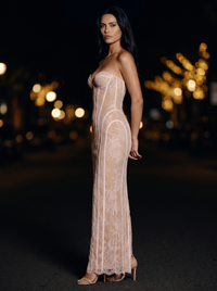 SAVANNAH MAXI DRESS Blush side