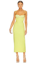 Bardot Martini Midi Dress in Limoncello from Revolve.com