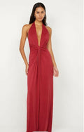 Bec And Bridge Susie Plunge Dress In Cherry Size 6, 8, & 10
