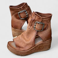 Jess | Orthopedic Wedge Sandals Brown