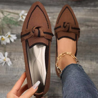 Selena Woven Bow Flats