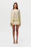 Knit Drape Mini Dress