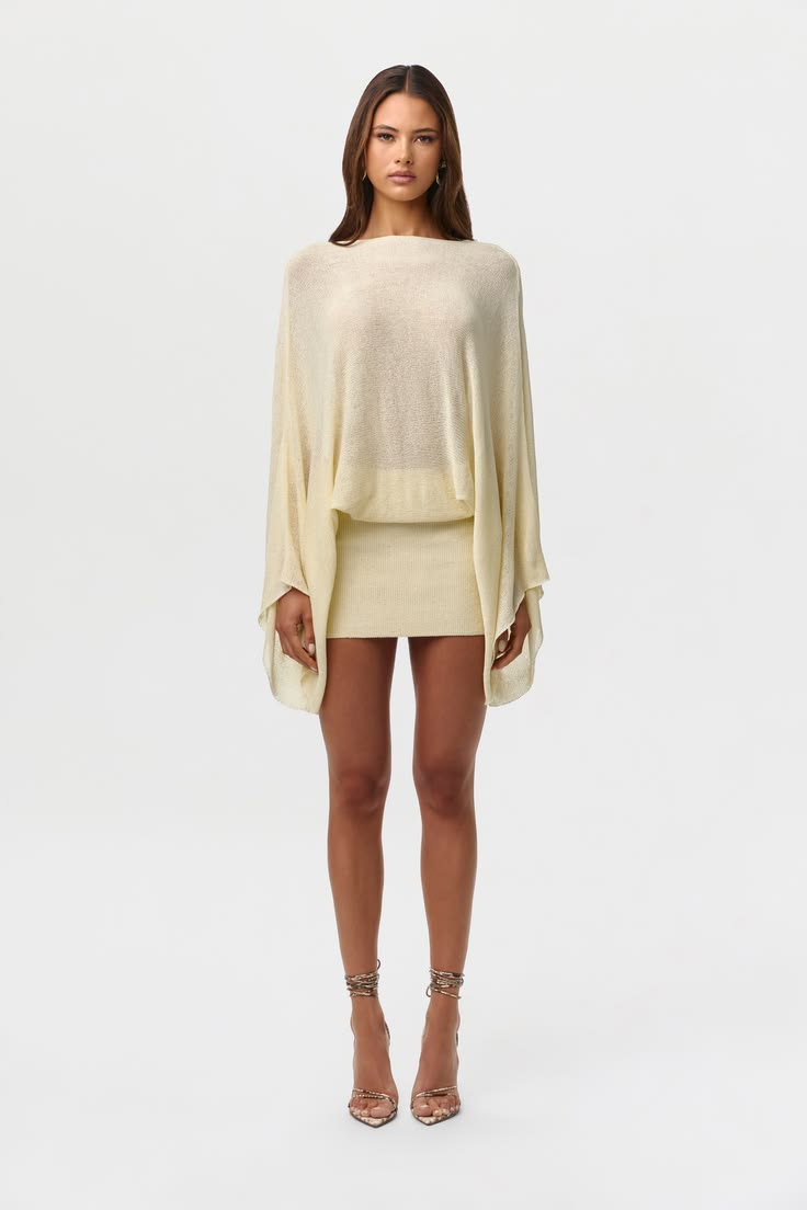 Knit Drape Mini Dress