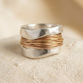Silver and Gold Wrapped Ring