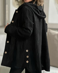 Elizabeth – Cozy Corduroy Hooded Jacket