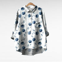 Keziah - Elegant Linen Summer Blouse