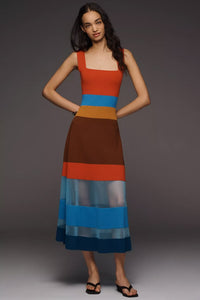 Maeve Sleeveless Blocked Sweater Dress