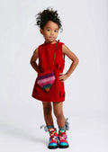 Lola and the Boys Valentina Dress | Red | 5-6y | Fabric/Velvet/Iron | Kids | Maisonette