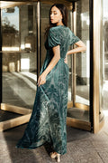Leslie Velvet Maxi Dress Emerald 2Xl