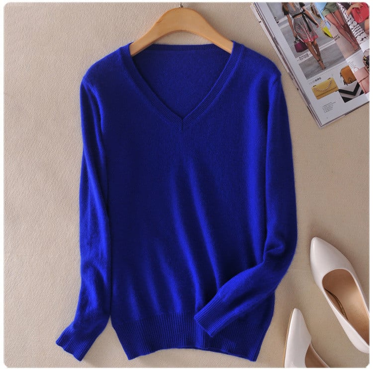 Anika V-Neck Knit Sweater
