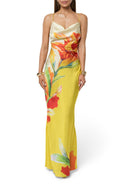 Floral Satin Maxi Slipdress (Women)