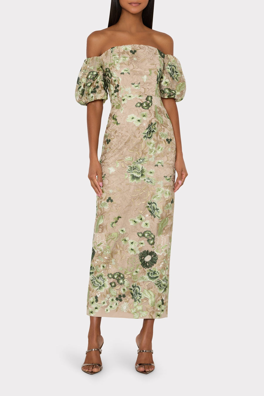 Nene Embroidered Mesh Dress