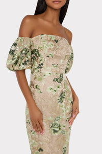Nene Embroidered Mesh Dress