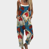 Eleanor - Comfortable Printed Dungarees
