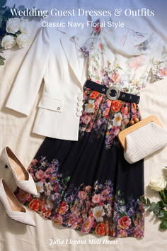 Midi Dress For Spring Wedding Guest Style Julia Elegant Midi Dress