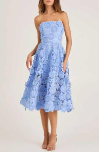 Beaded Mesh Column Gown