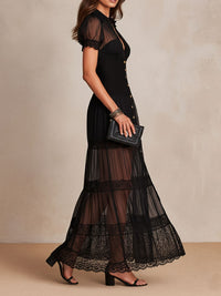 Jilian – Bohemian Lace Maxi Dress