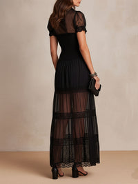 Jilian – Bohemian Lace Maxi Dress