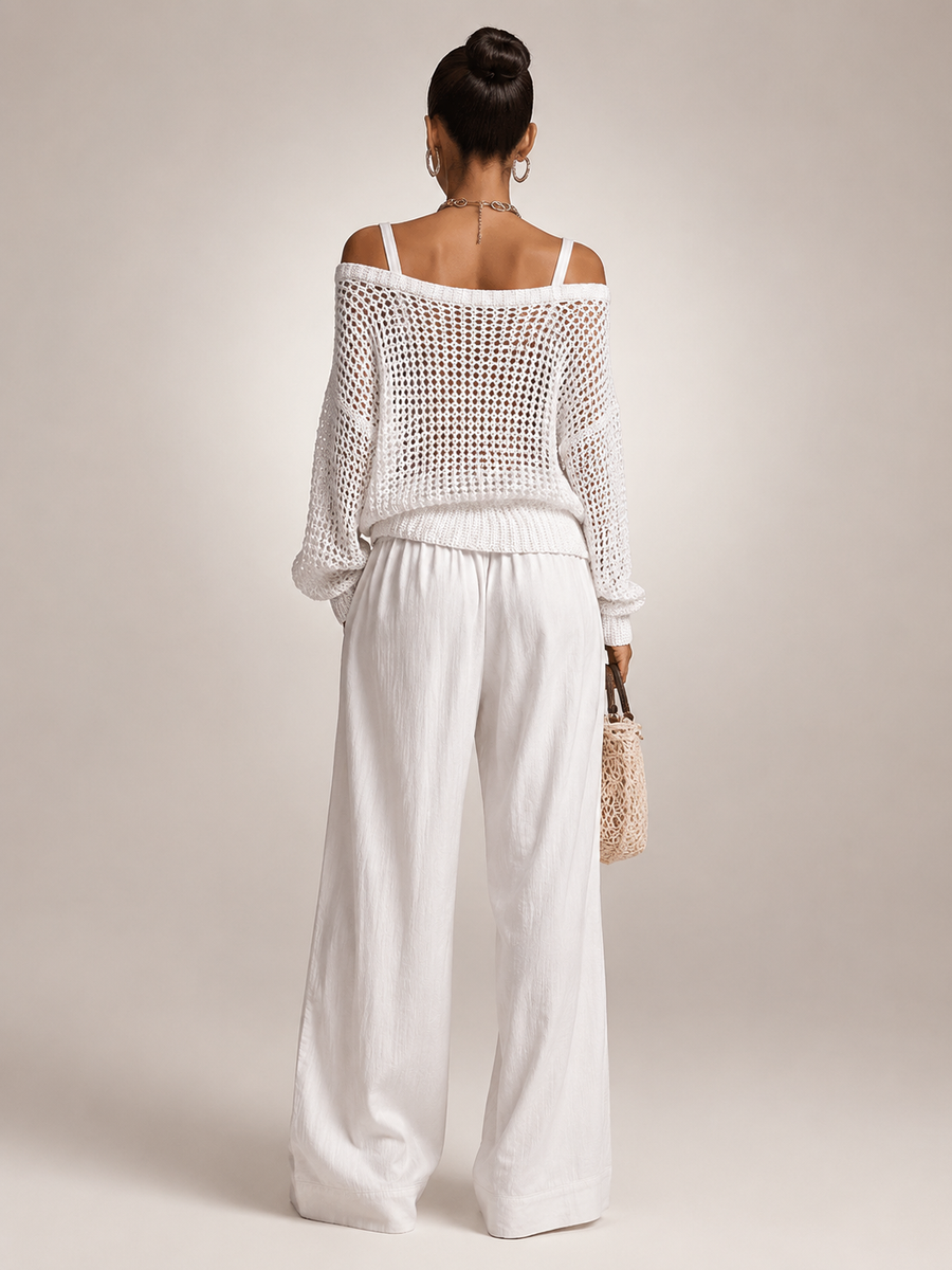Ariana – Off-Shoulder Two-Piece Trouser Set