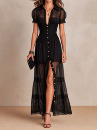 Jilian – Bohemian Lace Maxi Dress