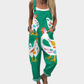 Charlotte - Comfortable Printed Dungarees