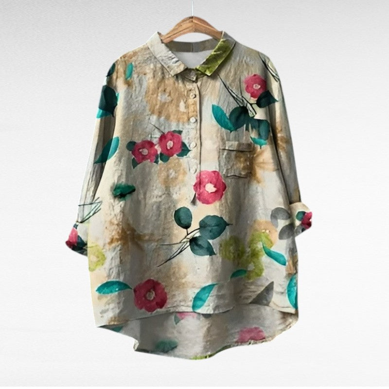 Keziah - Elegant Linen Summer Blouse