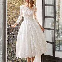 Ordifree 2022 Summer Women White Lace Party Dress Vintage Elegant Lady