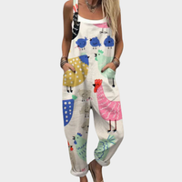Pippa - Comfortable Printed Dungarees