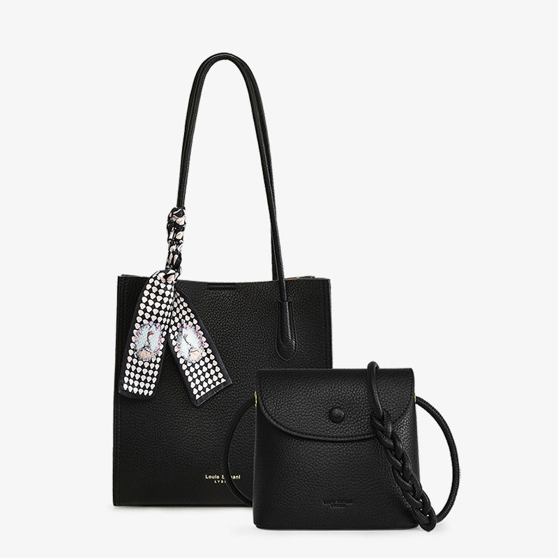 Structured Patent Leather Bag with Crossbody - Renata