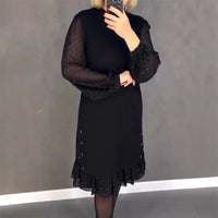 Freya – Crystal-Embellished Crew Neck Dress