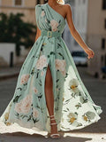 Liora - Light Green Floral Maxi Dress