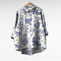Arlette - Elegant Linen Summer Blouse