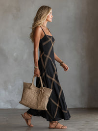 Janine - Geometric Maxi Dress