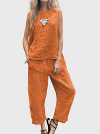 Sabrina | Elegant Two-Piece Set Orange