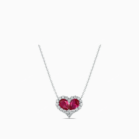 Ruby heart necklace
